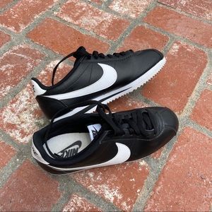 Black and White Nike Cortez